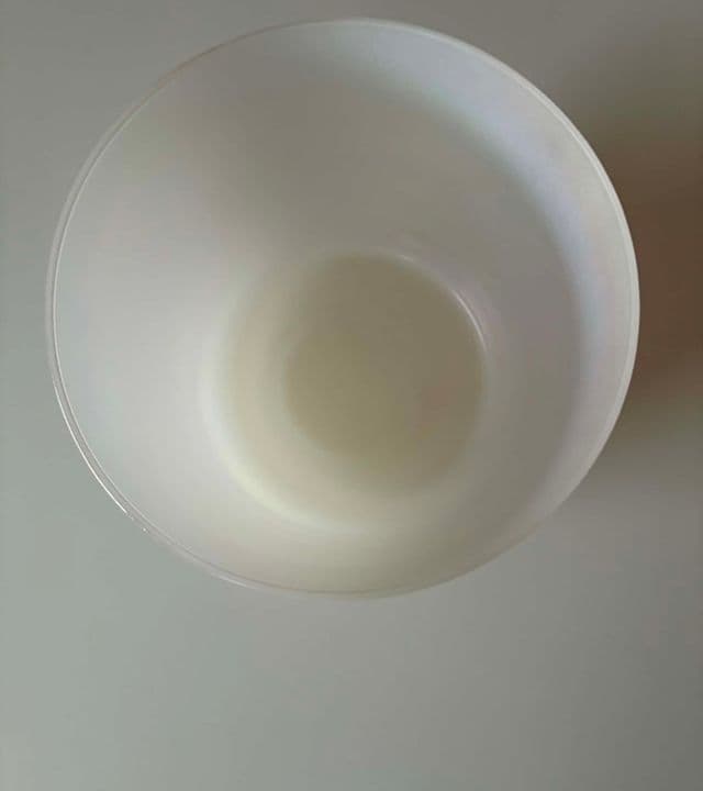 Top view of pearl crystal bowl